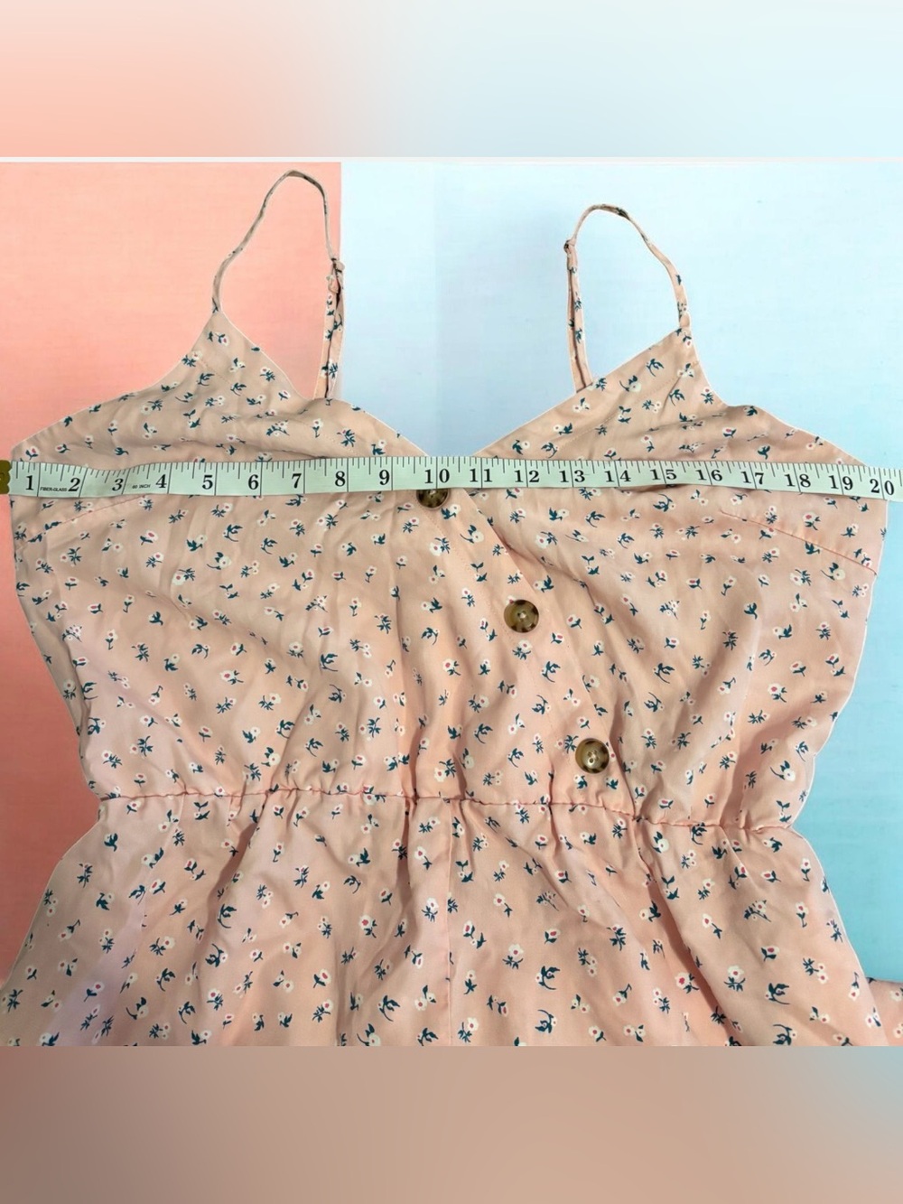 Guess Pink Floral Spaghetti Strap Romper - Picture 5 of 8